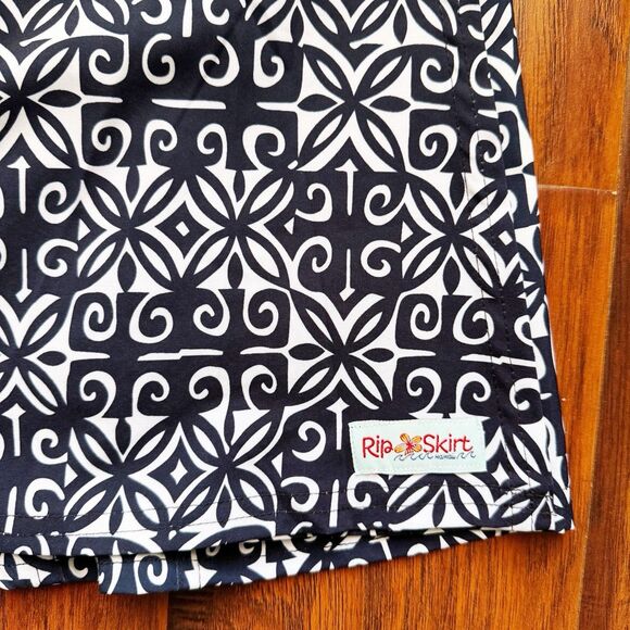 RipSkirt Hawaii Wrap Skirt Black & White Sz Large Beach Vacation Travel Cover Up - Picture 4 of 16